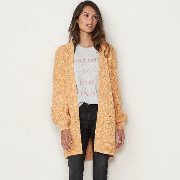 LC Lauren Conrad Sweaters - LC Lauren Conrad Orange Chunky Knit Cardigan